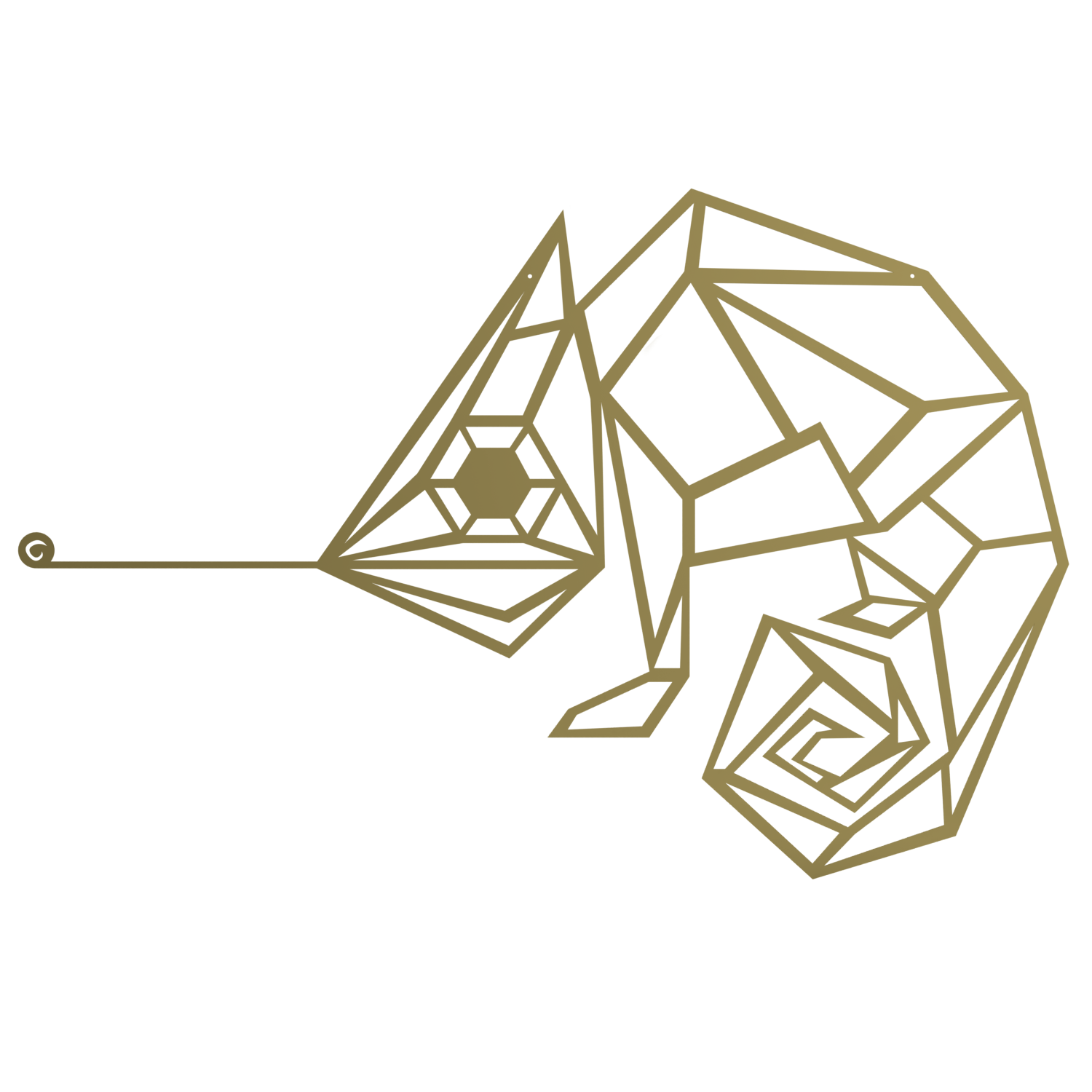 Wanddekoration Chamäleon
