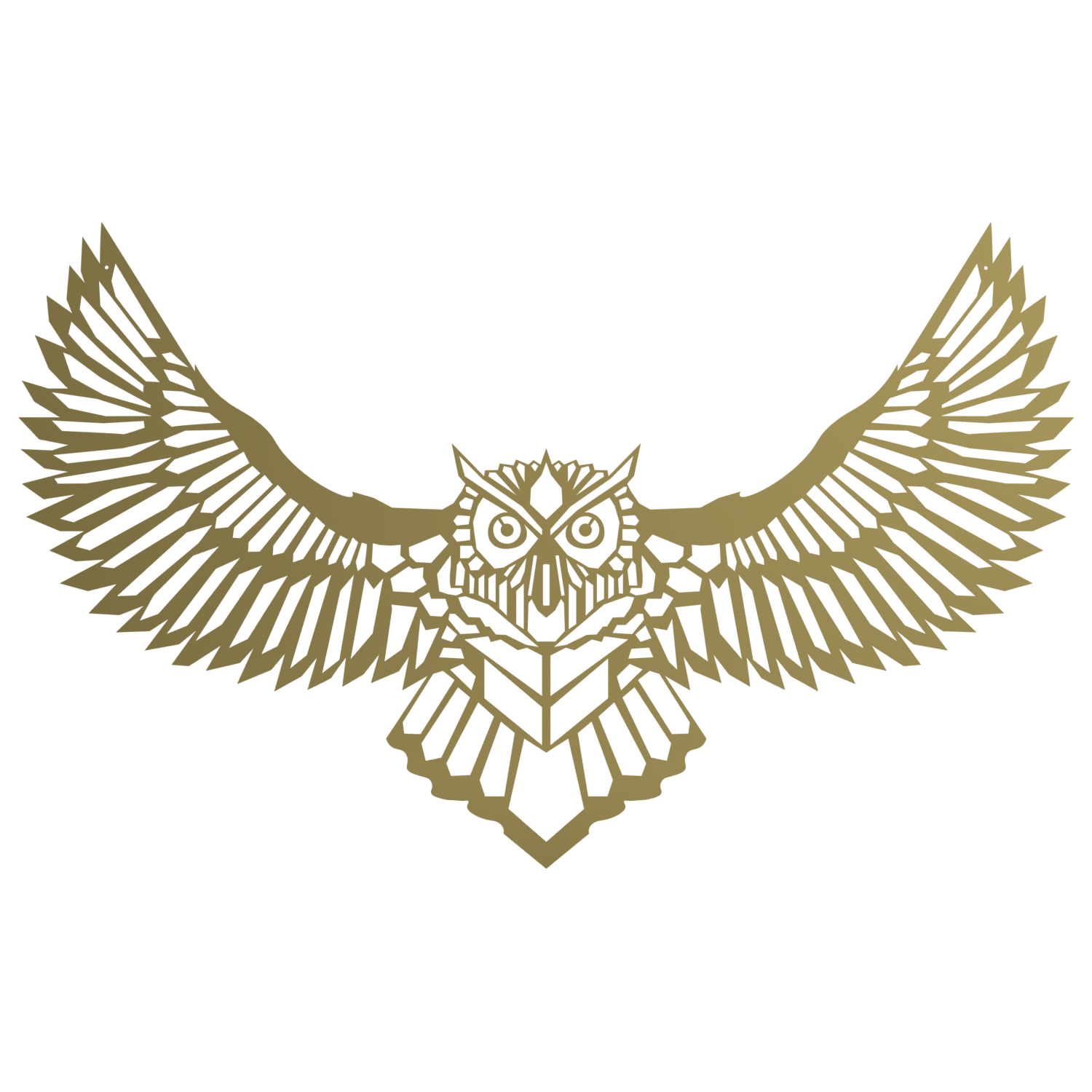 Wanddekoration Eule aus Metall