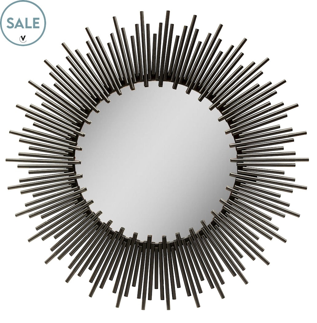Miroir Arebe L noir L75 x P2 x H75 cm