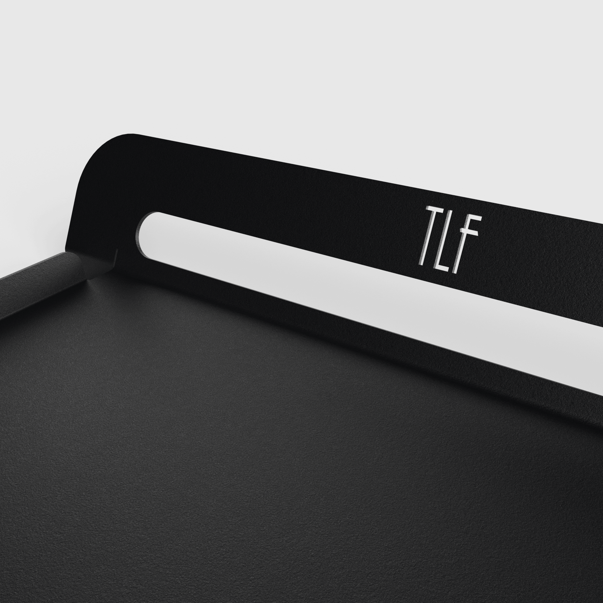 Dienblad Vigo Zwart - detail TLF logo