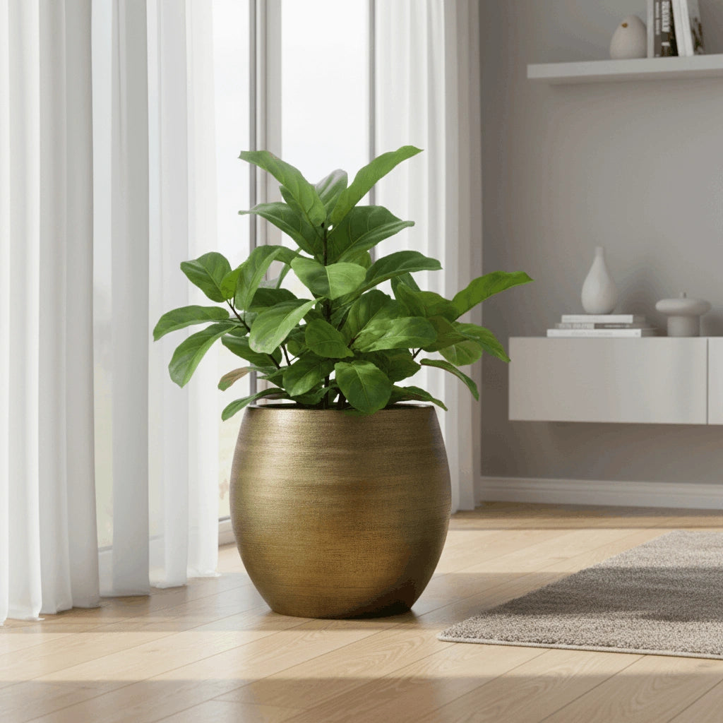 Aurea – Luxe gouden bloempot met matte afwerking