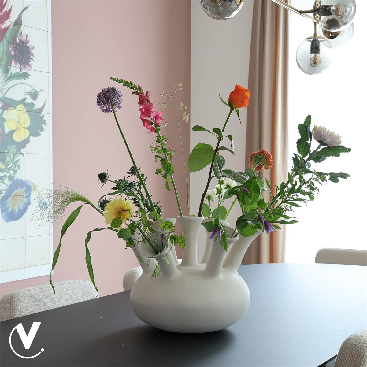 Vase tulipe à cornes Amsterdam