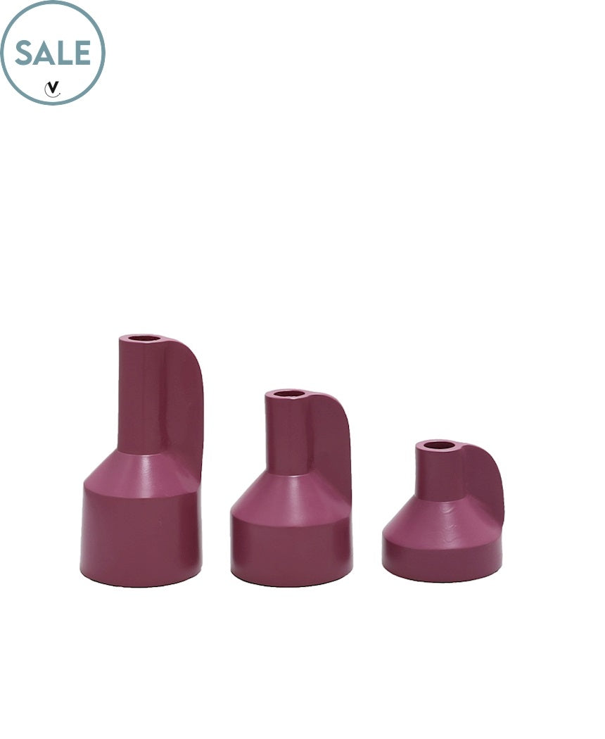 SALE! Kaarshouder Alota mauve Ø9 x H917/13/9 cm (Mauve Ø9 x H917/13/9 cm)