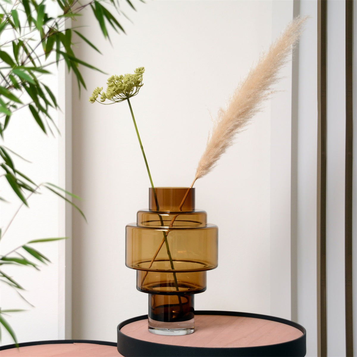 Vaas Kasai M cognac Ø23 x H35 cm (Cognac Ø23 x H35 cm)