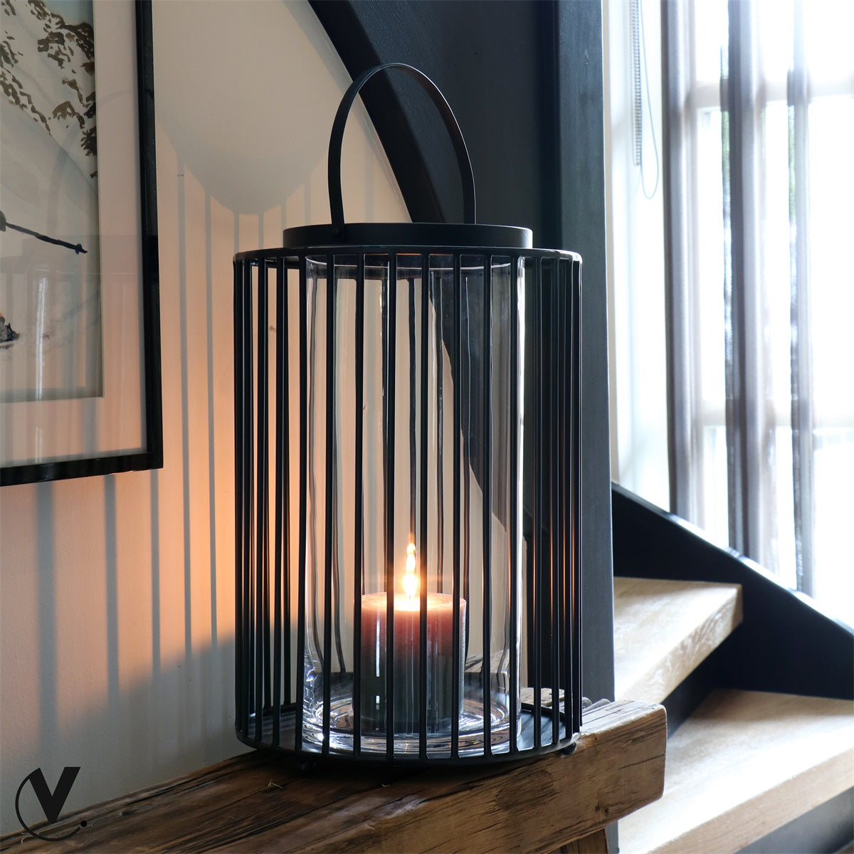 Kaarshouder Maripa M black Ø30 x H60 cm (black Ø30 x H60 cm)