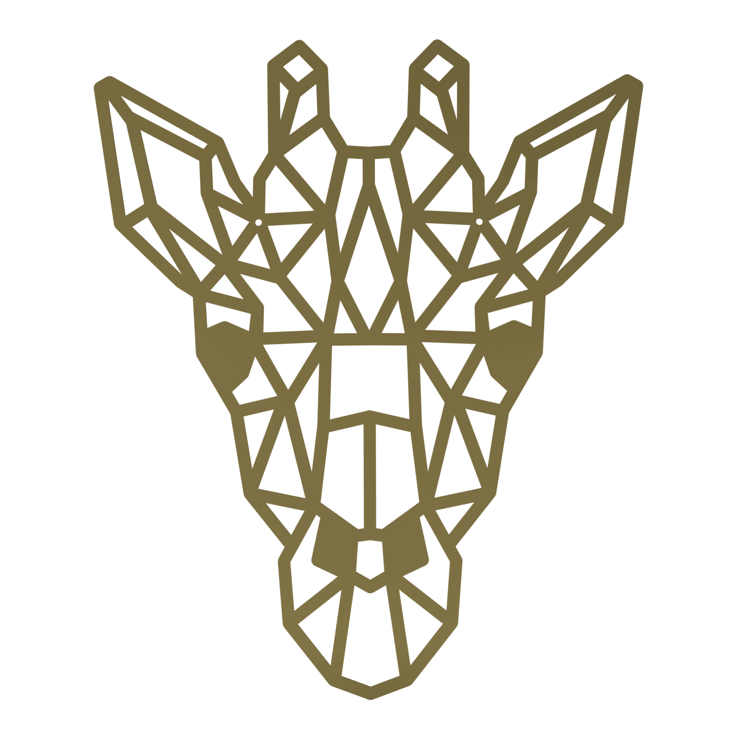 Wanddecoratie Giraffe