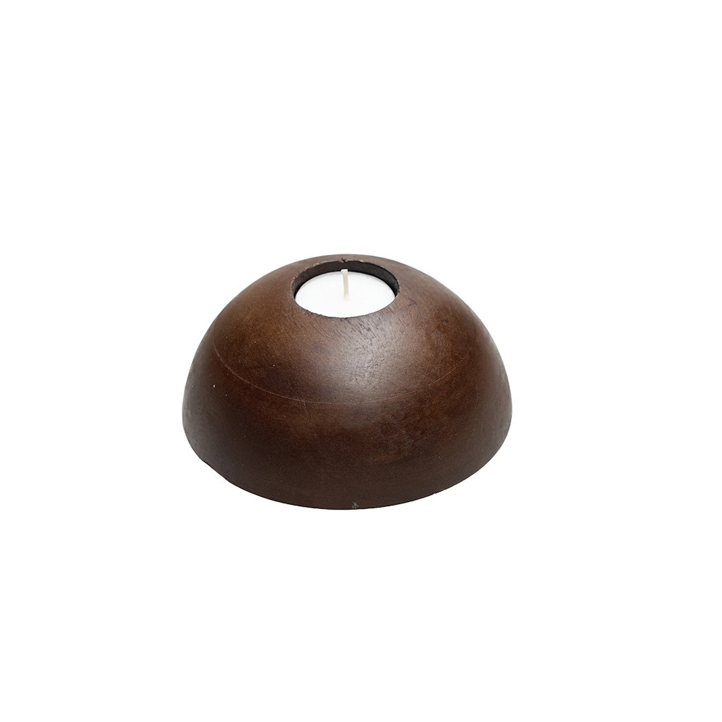 Kaarshouder Aspen S walnut Ø12 x H5 cm