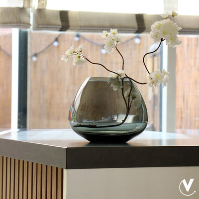 Vase Morava M grau Ø32 x H25 cm