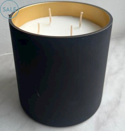 Duftkerze Nice Schwarz Gold Ø12 x H12 cm