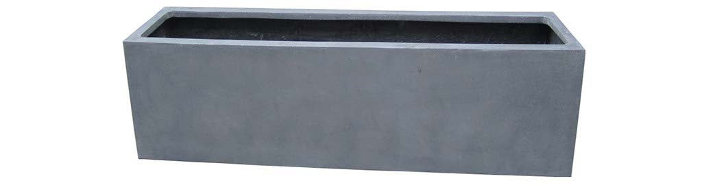 Pot Virginia S gris L50 x l20 x H20 cm 2 pièces