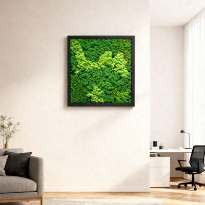 mos wandschilderij - muur