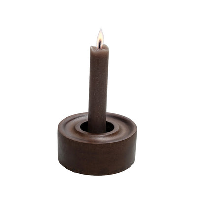 Kaarshouder Berthoud  walnut Ø10 x H4 cm