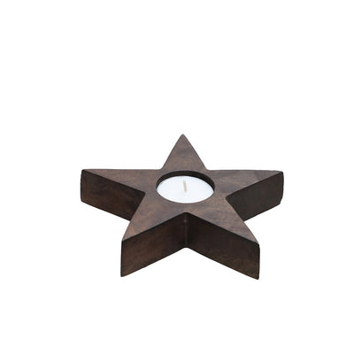 Kaarshouder Ellicot  walnut Ø15 x H3 cm