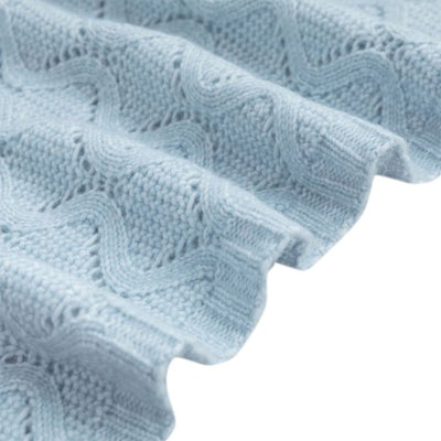 Diamond Pointelle Knit Plaid