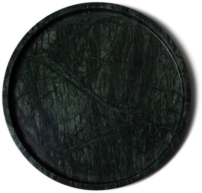 Marmer dienblad rond Groen