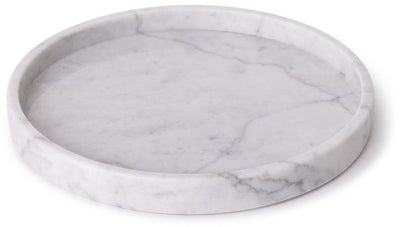Marmer dienblad rond Wit