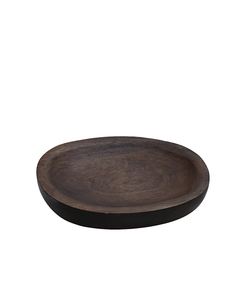 Dienblad Foster M walnut Ø20 x H16 cm  (Walnut Ø20 x H16 cm)