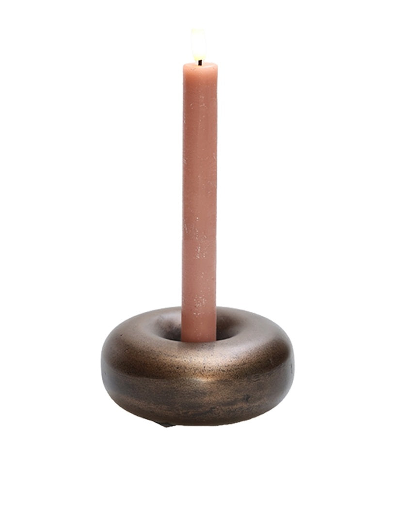 Kaarshouder Batavo  bronze Ø13 x H3 cm (Bronze Ø13 x H3 cm)