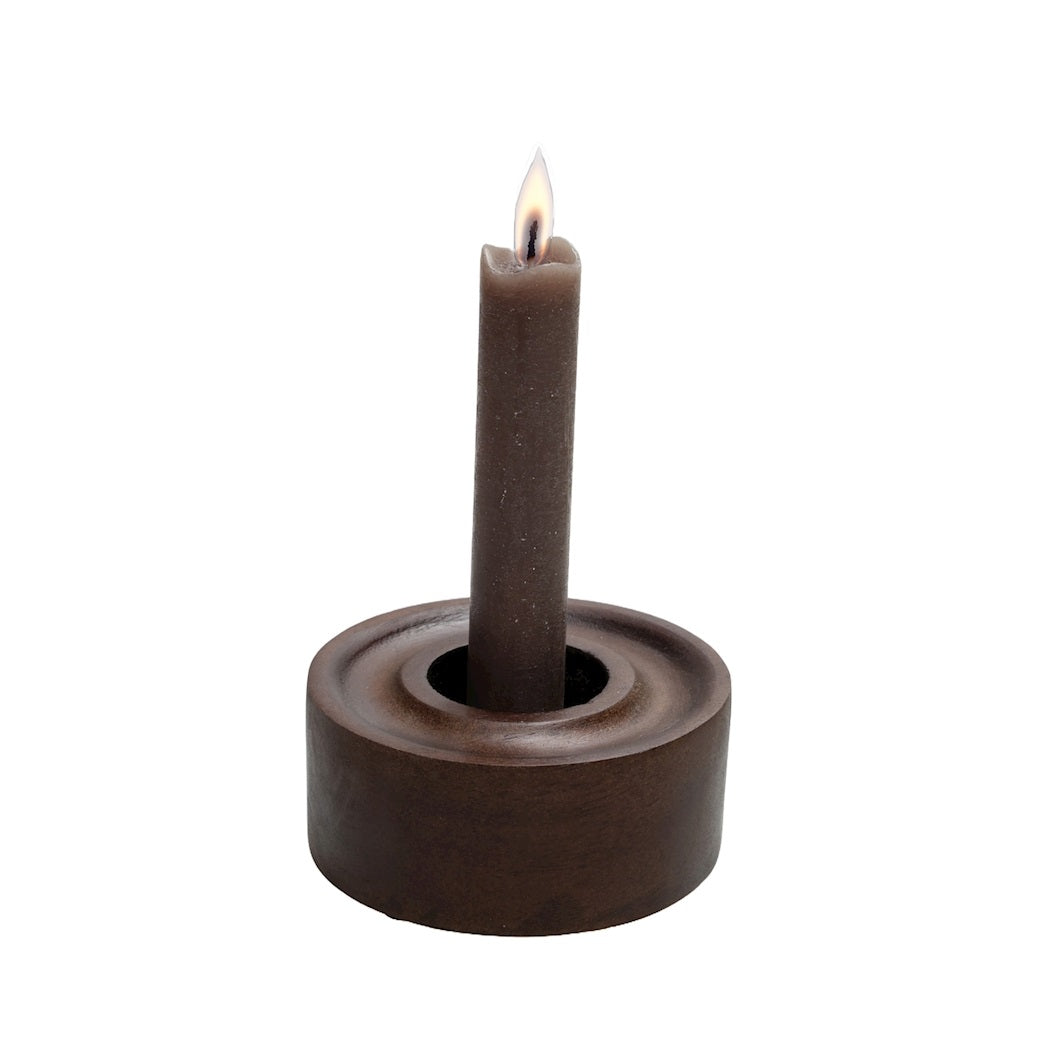 Kaarshouder Berthoud  walnut Ø10 x H4 cm (Walnut Ø10 x H4 cm)