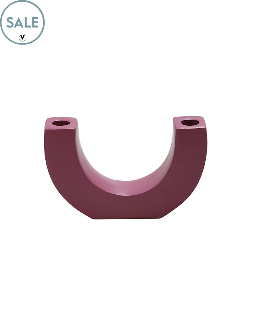 SALE! Kaarshouder Chaco  mauve L20 x B5 x H12 cm  (Mauve L20 x B5 x H12 cm)