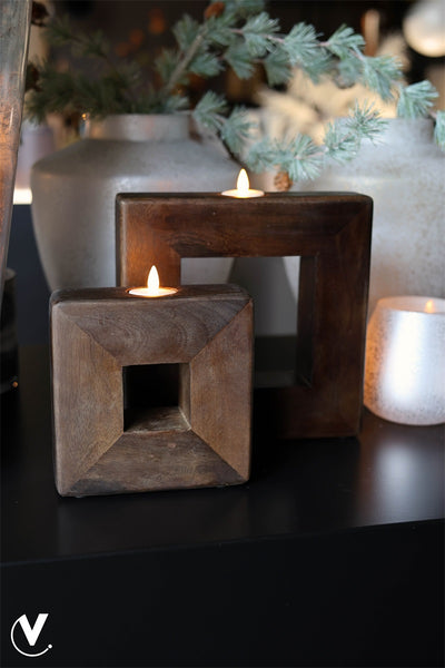 Kaarshouder Jeffrey city M walnut Ø23 x H23 cm (Walnut Ø23 x H23 cm)