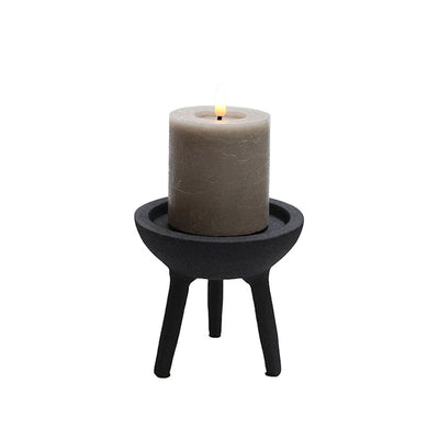 Kaarshouder Luro rough XS black Ø12 x H10 cm (black Ø12 x H10 cm)