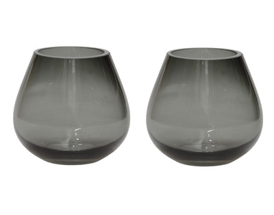 Kaarshouder Tasman XS grey Ø12,5 x H11,5 cm 2 stuks (Grey Ø12)