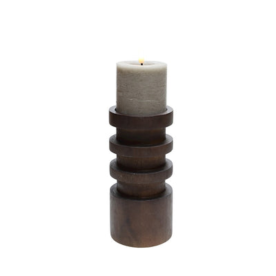 Kaarshouder Vail S walnut Ø10 x H20 cm - Verwachte binnenkomst Augustus (Walnut Ø10 x H20 cm)