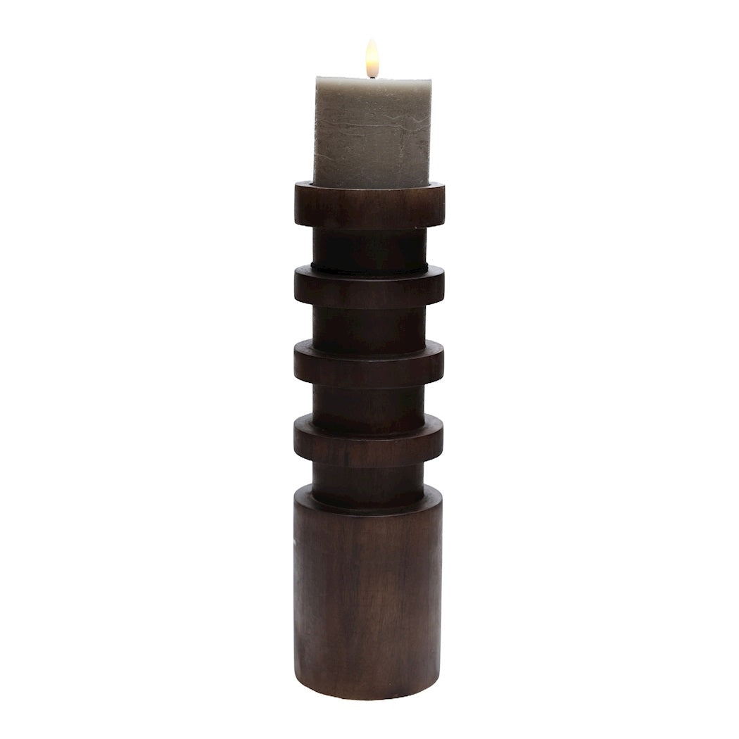Kaarshouder Vail L walnut Ø10 x H33 cm (Walnut Ø10 x H33 cm)