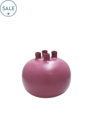 SALE! Kaarshouder Valdes mauve Ø25 x H24 cm (Mauve Ø25 x H24 cm)