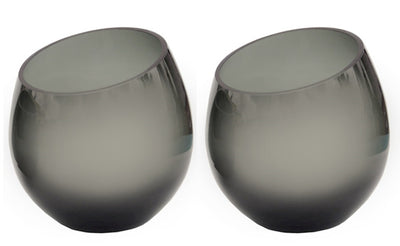 Kaarshouder Moho grey Ø15,5 x H15,5 cm 2 stuks