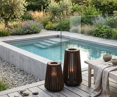 Laterne Lander - Walnussholz | Vase the world