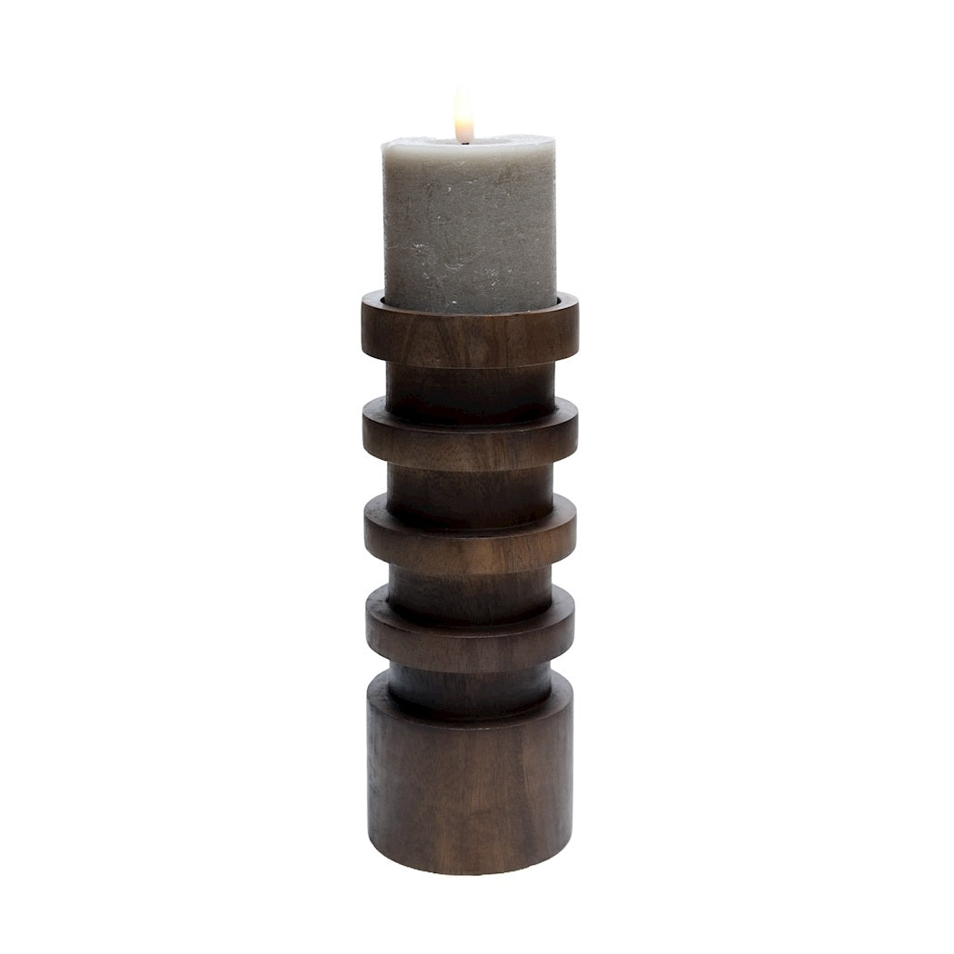 Kaarshouder Vail M walnut Ø10 x H26 cm - Verwachte binnenkomst Augustus