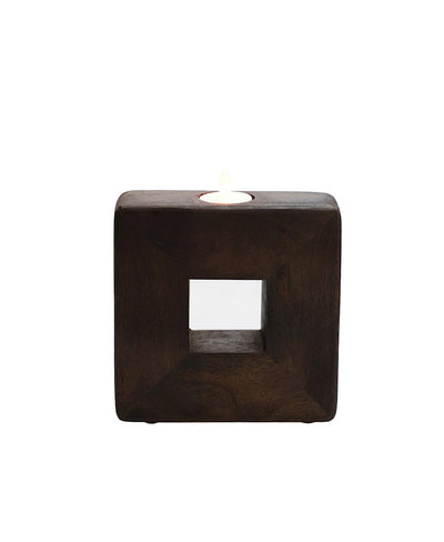 Kaarshouder Jeffrey city S walnut Ø16 x H16 cm