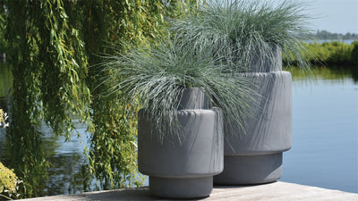 Pot Billund S grey Ø40 x H50 cm  (Grey Ø40 x H50 cm)