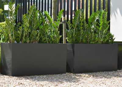 Pot Indiana black L80 x B30 x H40 cm  (Black L80 x B30 x H40 cm)