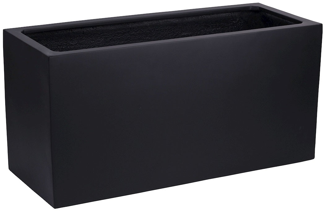 Pot Indiana black L80 x B30 x H40 cm  (Black L80 x B30 x H40 cm)