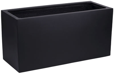 Pot Indiana black L80 x B30 x H40 cm  (Black L80 x B30 x H40 cm)