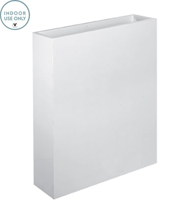 Pot South Dakota M shiny white L56 x B23 x H76 cm  (Shiny white L56 x B23 x H76 cm)