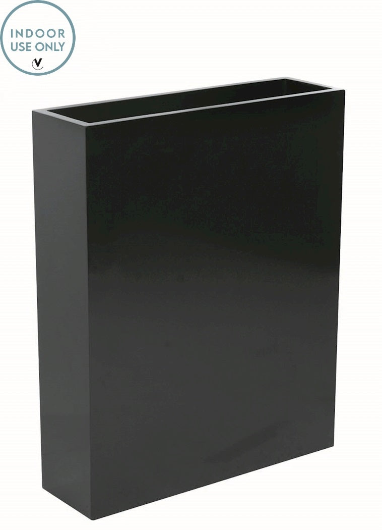 Pot South Dakota M shiny black L56 x B23 x H76 cm (Shiny black L56 x B23 x H76 cm)