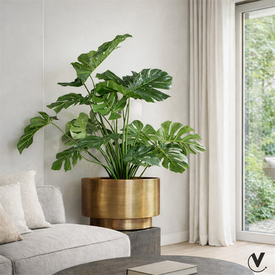 Pot Uyuni M aged brass Ø60 x H35 cm - Laatste stuks -> Verwachte binnenkomst Augustus (Aged Brass Ø60 x H35 cm)