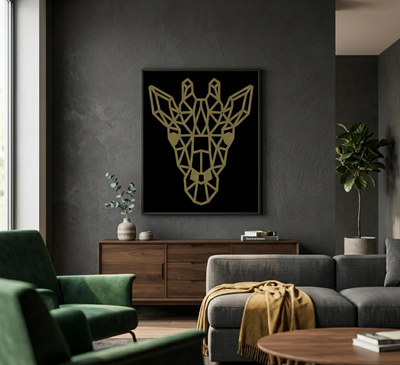 Wanddekoration Giraffe