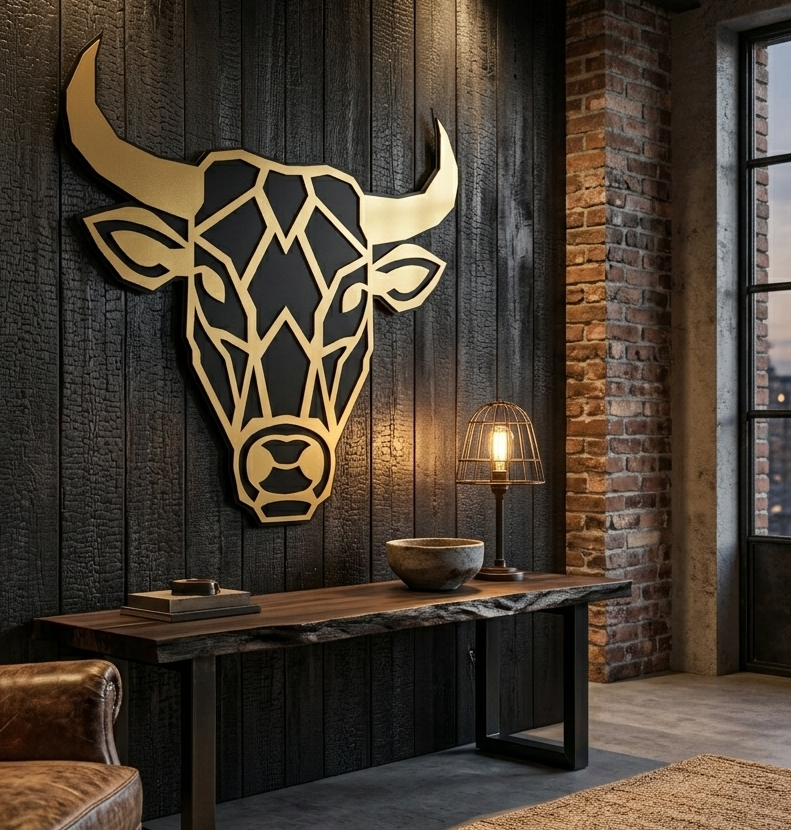 Wanddekoration Stier