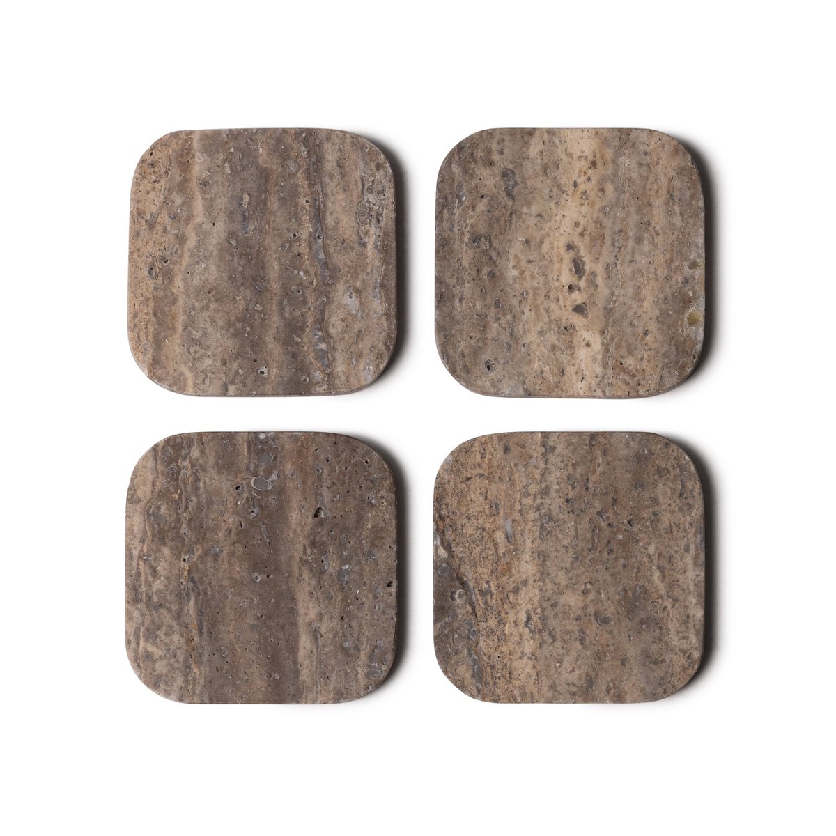 Untersetzer Marmor - Organisch - 4er-Set - 1x10x1cm