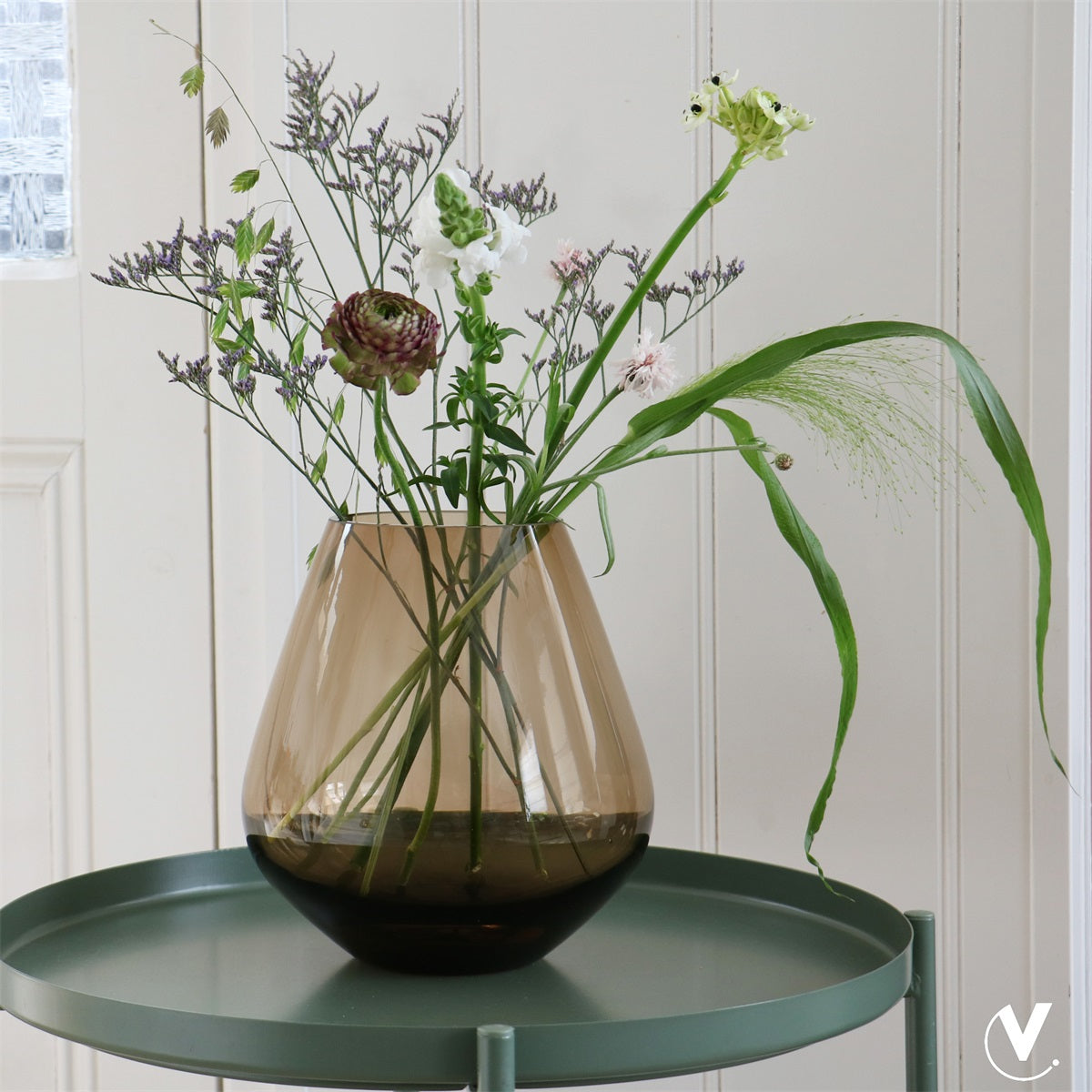 Vaas Tasman M taupe Ø26 x H28 cm - Verwachte binnenkomst nog niet bekend (Taupe Ø26 x H28 cm)