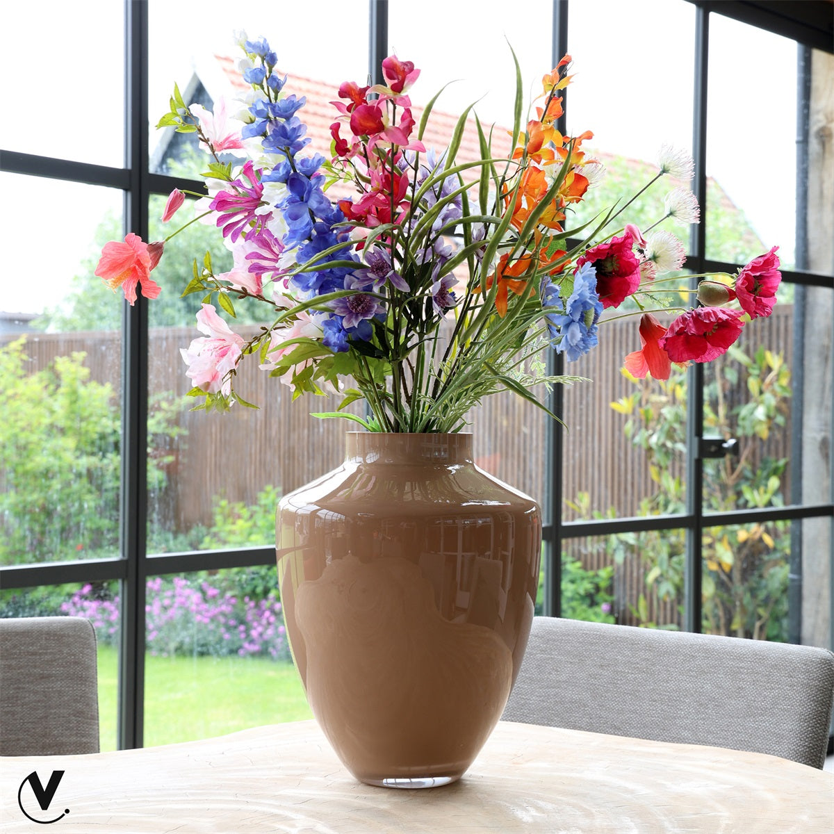 Vaas Tugela M sand Ø28 x H35 cm - Verwachte binnenkomst eind April (Shiny White Ø28 x H35 cm)