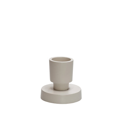 Kaarshouder Piura XS ivory Ø9 x H10 cm  (Ivory Ø9 x H10 cm)
