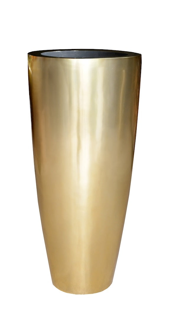 Pot Kentucky S gold Ø37 x H80 cm (Gold Ø37 x H80 cm)